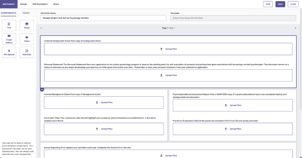 Save ePortfolio