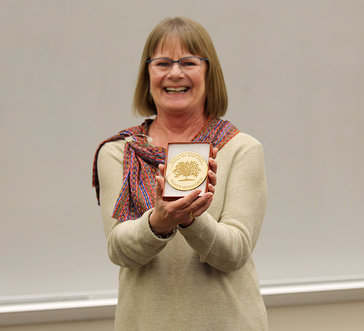 Assistant Dean for Teacher Education Jill Shedd, winner of the Dean’s Medallion