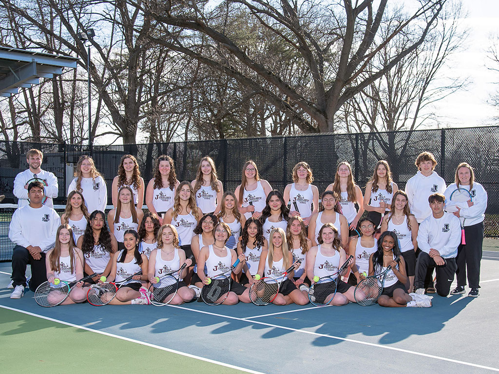 Eric Firstenberg with the Jimtown High School tennis team