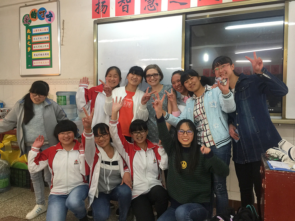 Emma Fisher at Xuanwei Middle School