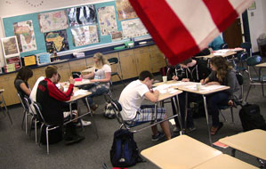 Students in a class at Fort Wayne Homestead High School.