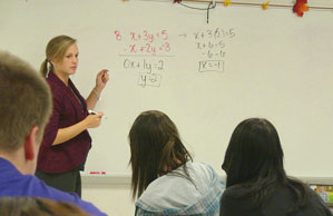 Math class at Washington (Ind.) High School.