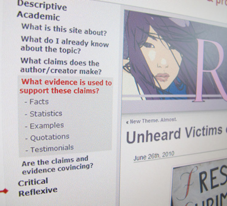 A screenshot of the Critical Web Reader.