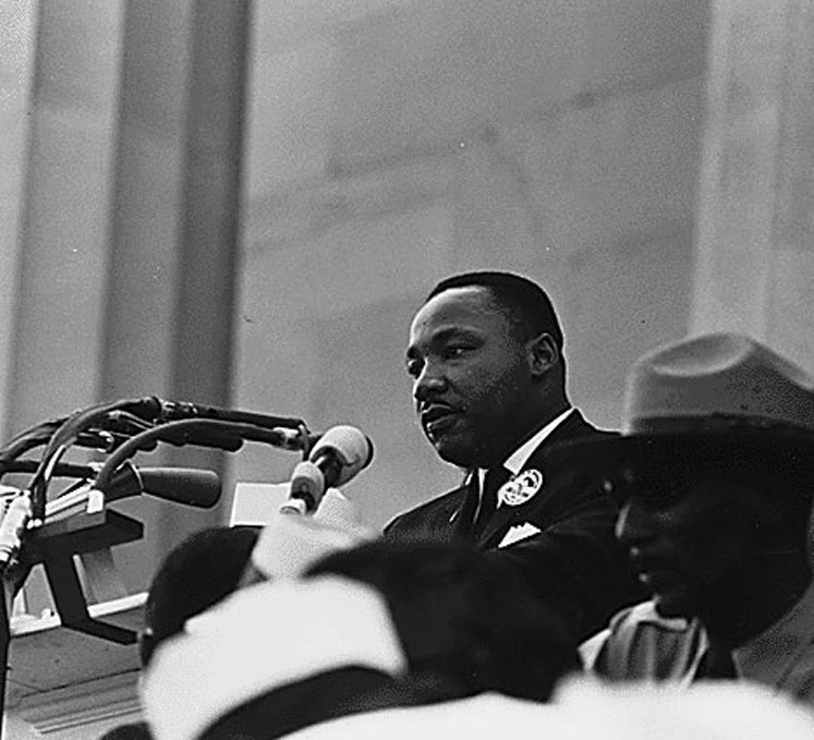 Dr. Martin Luther King, Jr. speaks on Aug. 28, 1963 (from the U.S. National Archive)
