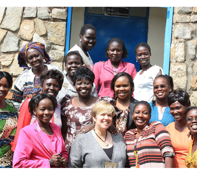 The 14 South Sudan scholars with LeAnna Marr, Education Team Leader, USAID/South Sudan (photo courtesy USAID).