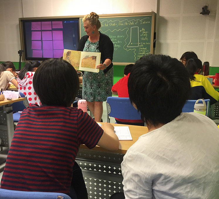 Melissa Brundick McNabb teaching English through picture books