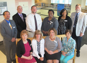 The 2015-16 Armstrong Teacher Educators, front row from left: Mary Pat O’Connor, Roseann Wilson, Katie Gordon and Antonia Escobedo; back row from left, Mike Applegate, Matt Ehresman, Adam Pietrykowski, Yvonne Lucas, Desirée Brooks and Pete Kloosterman, the Martha Lea and Bill Armstrong Chair in Teacher Education.