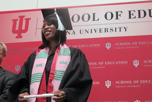 A School of Education graduate during the May, 2012 ceremony.