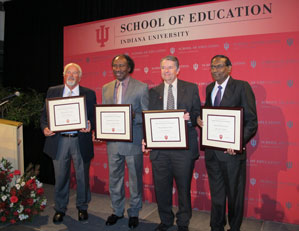  All four DAA recipients, (from left) Lepkojus, Daniels, Smith, and Ahmed.