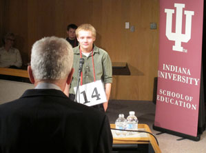 A participant in the 2013 IU Bee.
