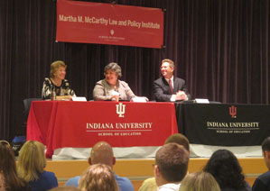 A session from the 2014 McCarthy Institute, featuring the seminar's namesake Martha McCarthy at far left.