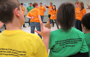 Participants at the 10th annual Martin Luther King, Jr. Activity Day at the IU School of Education in the music room.