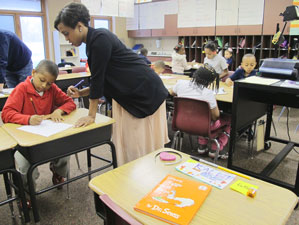 Classroom at Snacks Crossing Elementary School in Indianapolis.